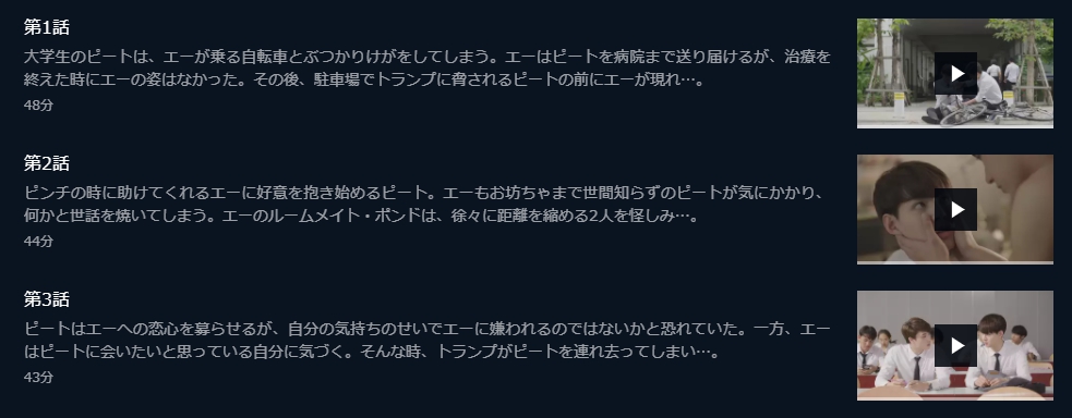 ラブ・バイ・チャンス／Love By Chance　U-NEXT　話数